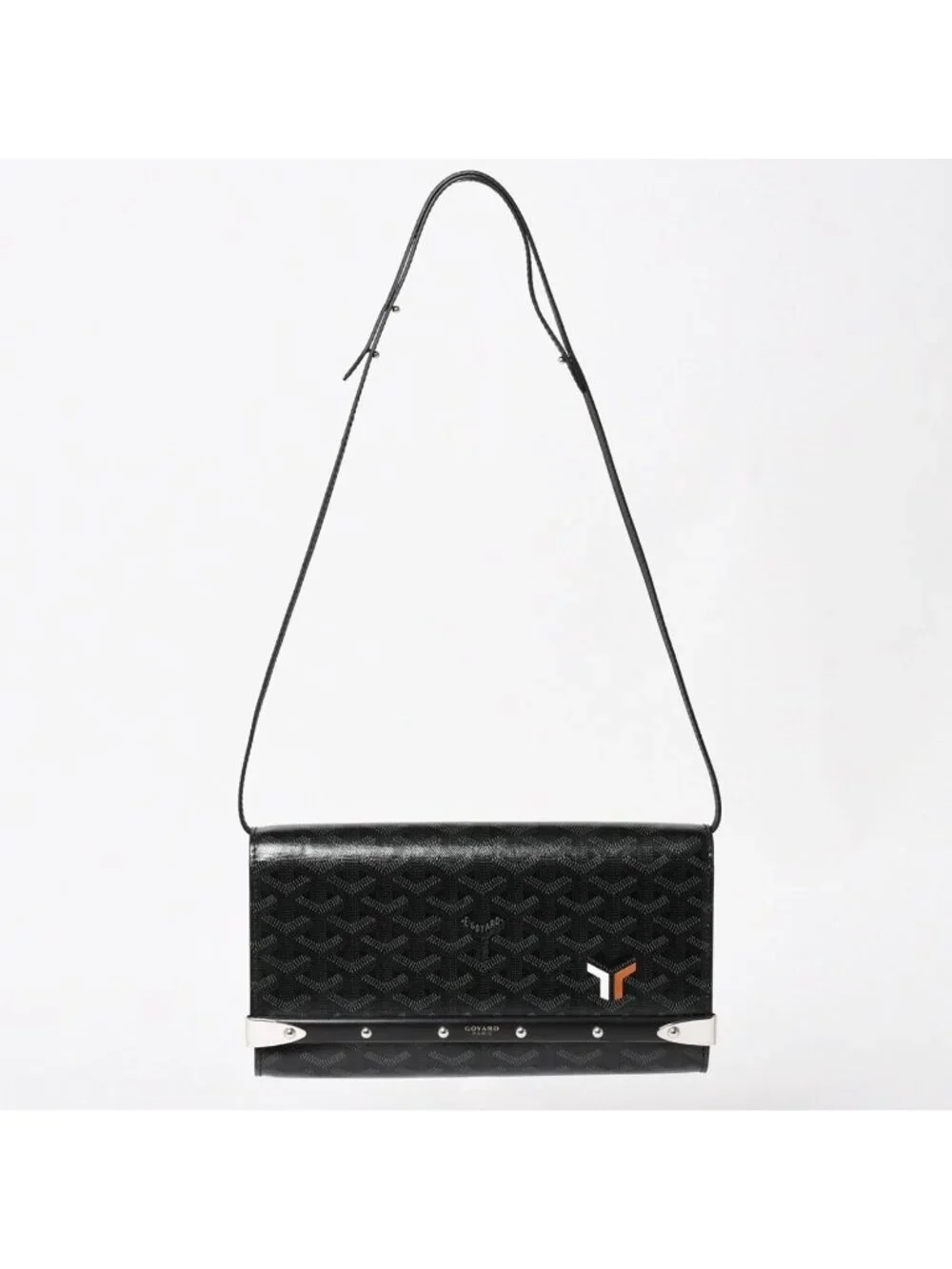 Goyard Monte Carlo PM Clutch 2-Way Limited Color Jet Black Silver